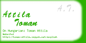 attila toman business card
